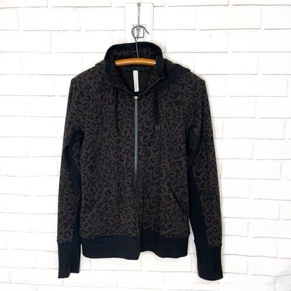 2 for $30 ATHLETA Triumph Black Leopard Print Hoodie - Picture 4 of 13